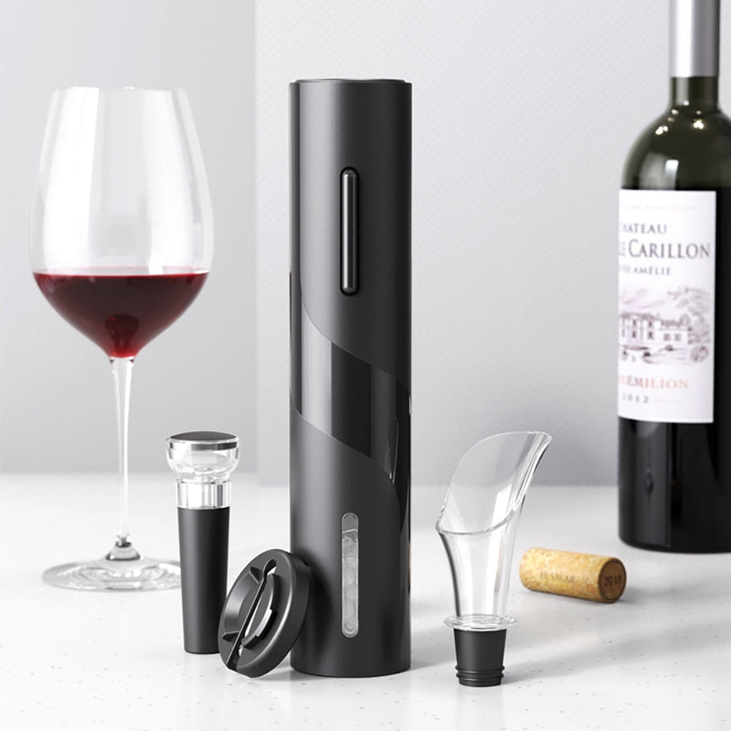 Abridor de Vinho Elétrico + 3 Brindes
